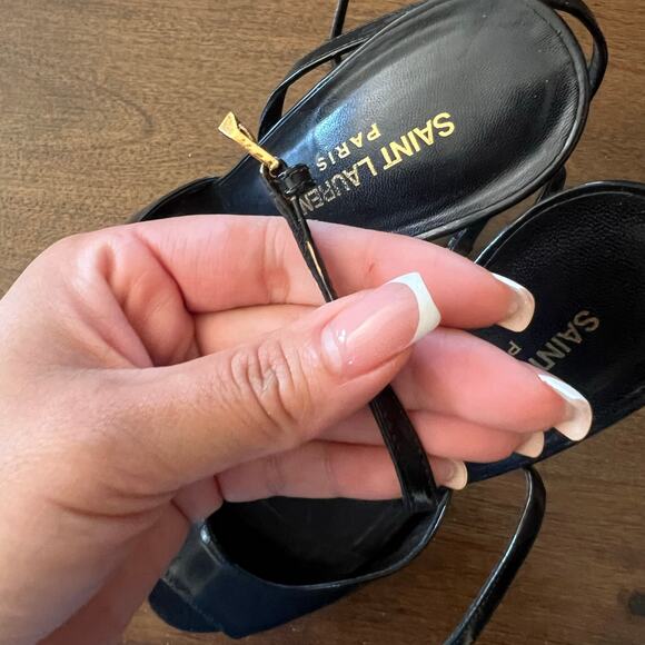 Saint Laurent YSL Patent Leather Black Pump Jodie Platform EU 38 US 6 - Picture 6 of 6